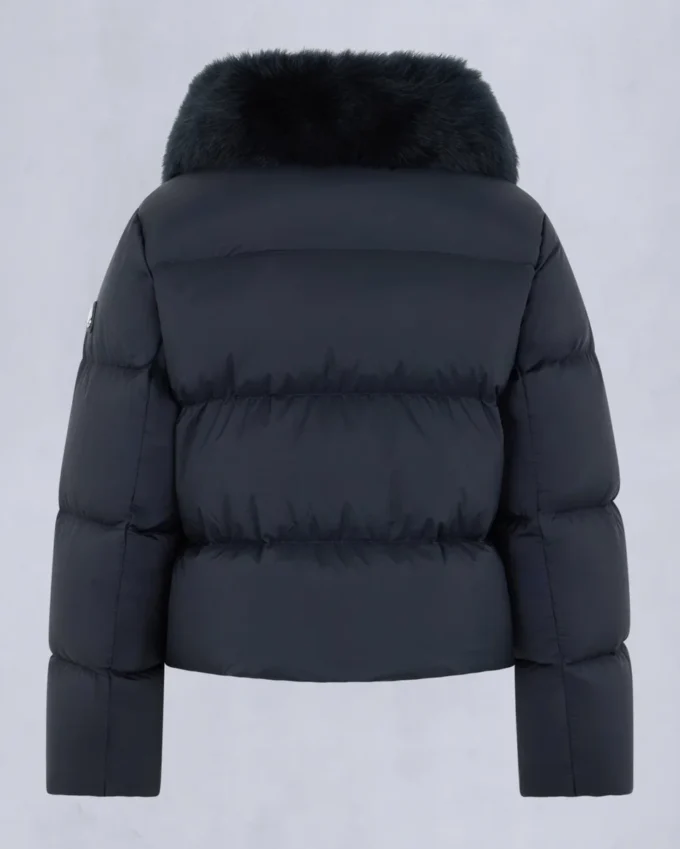 Belle Dune Kurze Daunenjacke mit Lammfellbesatz Belle Dune Kurze Daunenjacke mit Lammfellbesatz
