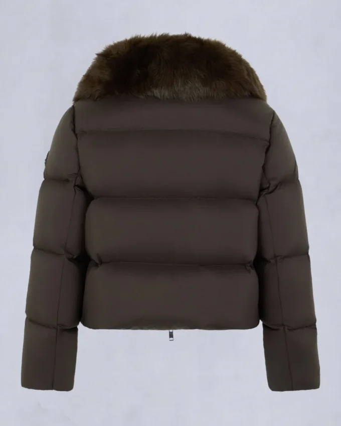 Belle Dune Kurze Daunenjacke mit Lammfellbesatz Belle Dune Kurze Daunenjacke mit Lammfellbesatz
