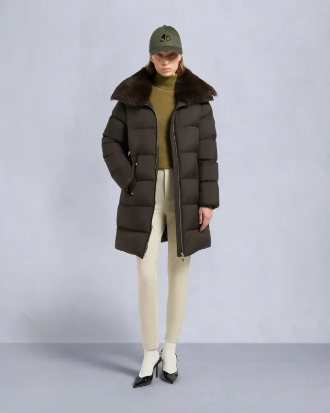Belle Dune Long Shearling Trim Puffer Belle Dune Long Shearling Trim Puffer