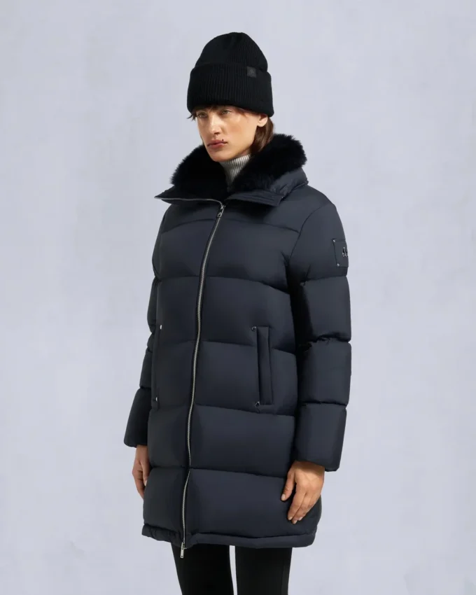 Belle Dune Long Shearling Trim Puffer Belle Dune Long Shearling Trim Puffer