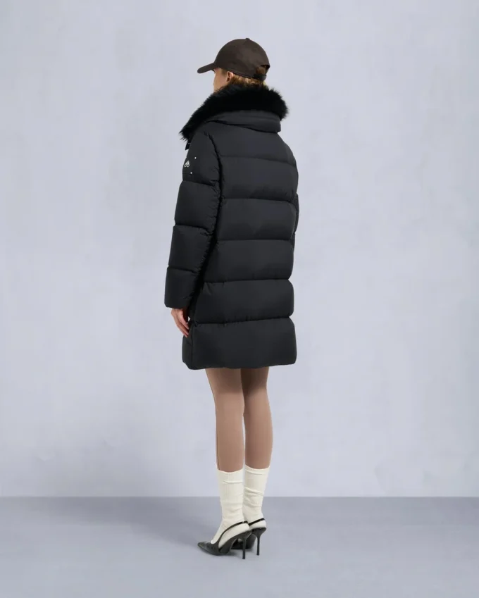 Belle Dune Long Shearling Trim Puffer Belle Dune Long Shearling Trim Puffer