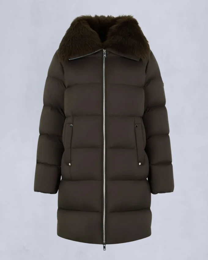 Belle Dune Long Shearling Trim Puffer Belle Dune Long Shearling Trim Puffer