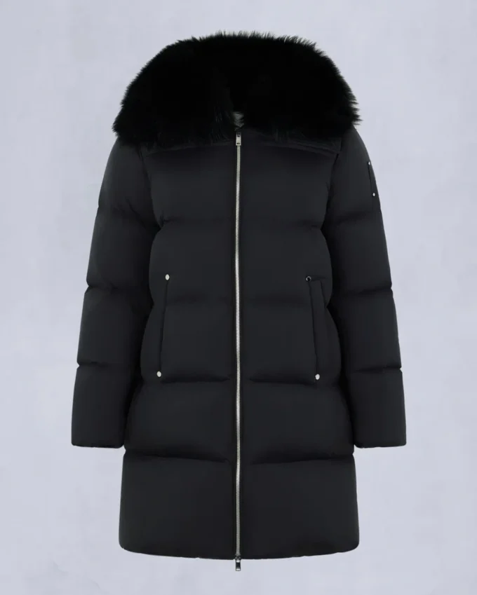 Belle Dune Long Shearling Trim Puffer Belle Dune Long Shearling Trim Puffer