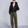 Bomberjacke mit Gold Series Logan-Lammfellbesatz Bomberjacke mit Gold Series Logan-Lammfellbesatz