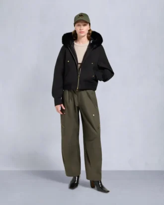 Bomberjacke mit Gold Series Logan-Lammfellbesatz