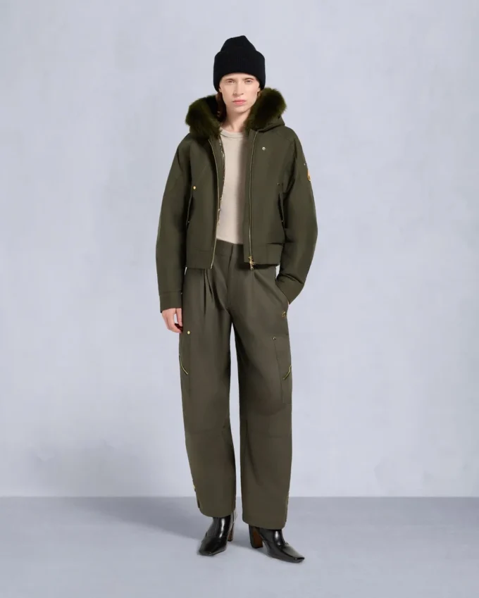 Bomberjacke mit Gold Series Logan-Lammfellbesatz Bomberjacke mit Gold Series Logan-Lammfellbesatz