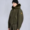 Bomberjacke mit Gold Series Logan-Lammfellbesatz Bomberjacke mit Gold Series Logan-Lammfellbesatz