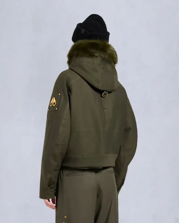 Bomberjacke mit Gold Series Logan-Lammfellbesatz Bomberjacke mit Gold Series Logan-Lammfellbesatz