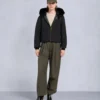 Bomberjacke mit Gold Series Logan-Lammfellbesatz Bomberjacke mit Gold Series Logan-Lammfellbesatz