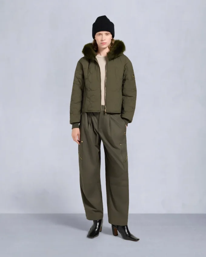 Bomberjacke mit Gold Series Logan-Lammfellbesatz Bomberjacke mit Gold Series Logan-Lammfellbesatz