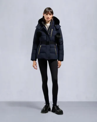 Gold Series Nyluxe Cambria Shearling Trim Jacke