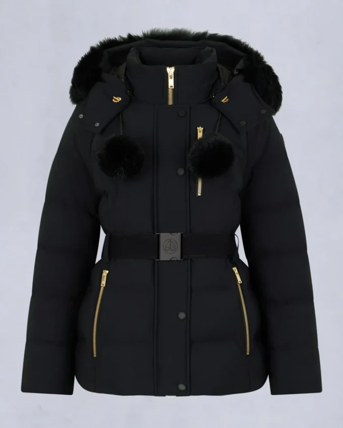 Gold Series Nyluxe Cambria Shearling Trim Jacke