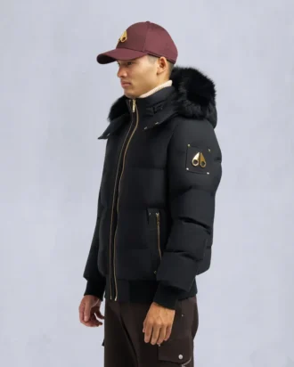 Gold Series Nyluxe Stagg Shearling Trim Bomber Gold Series Nyluxe Stagg Shearling Trim Bomber
