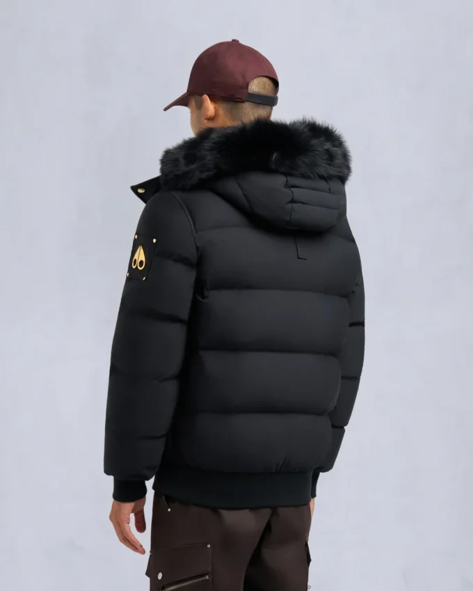 Gold Series Nyluxe Stagg Shearling Trim Bomber Gold Series Nyluxe Stagg Shearling Trim Bomber