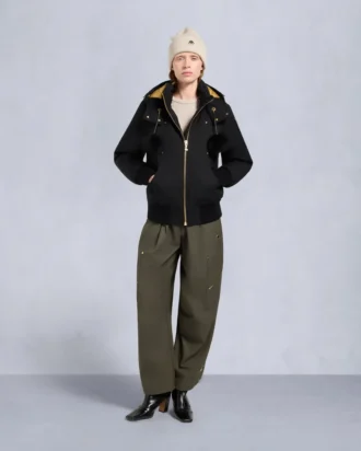 Gold Series Original Sainte Flavie Bomberjacke mit Lammfellbesatz