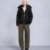 Gold Series Original Sainte Flavie Bomberjacke mit Lammfellbesatz