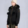 Gold Series Original Sainte Flavie Bomberjacke mit Lammfellbesatz