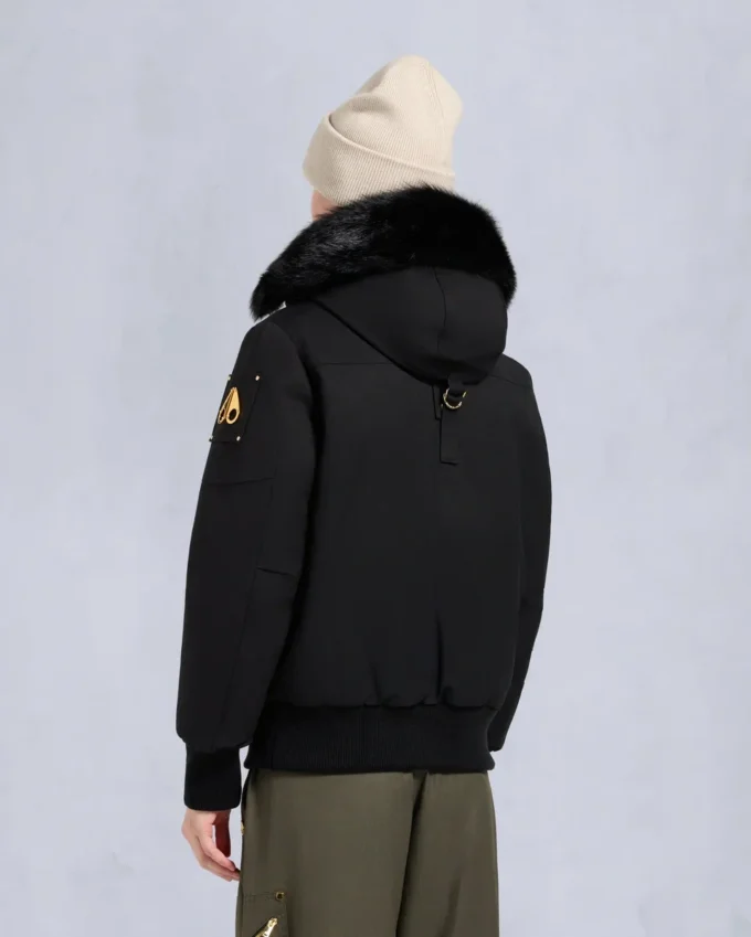 Gold Series Original Sainte Flavie Bomberjacke mit Lammfellbesatz
