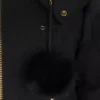 Gold Series Original Sainte Flavie Bomberjacke mit Lammfellbesatz