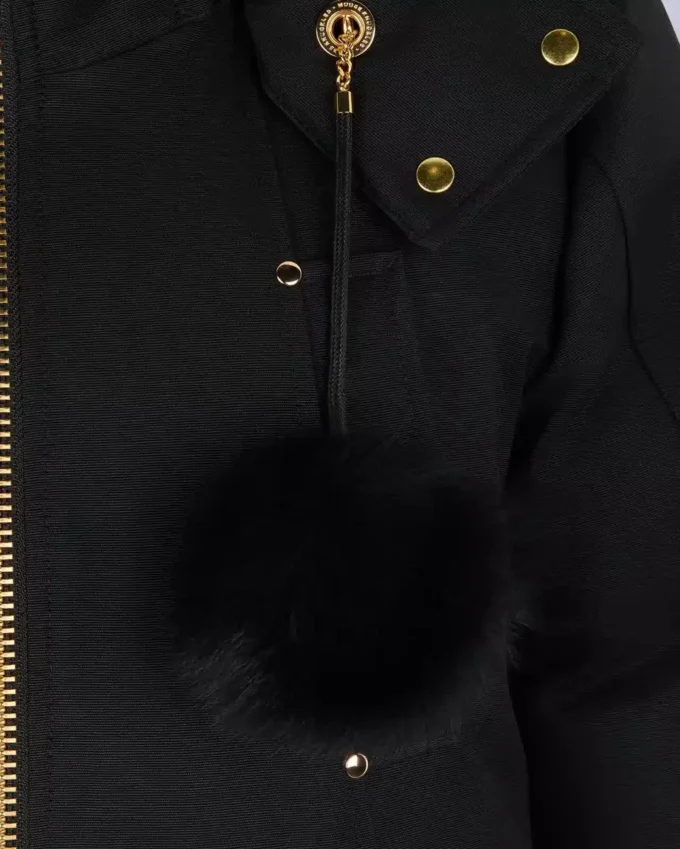 Gold Series Original Sainte Flavie Bomberjacke mit Lammfellbesatz