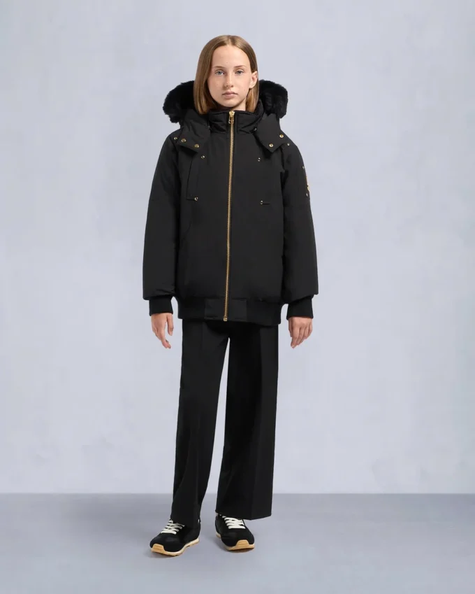 Kinder-Bomberjacke Unisex Original Gold Series mit Lammfellbesatz Kinder-Bomberjacke Unisex Original Gold Series mit Lammfellbesatz