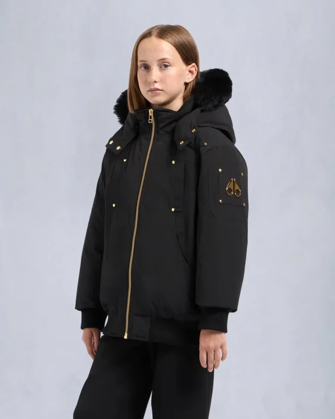 Kinder-Bomberjacke Unisex Original Gold Series mit Lammfellbesatz Kinder-Bomberjacke Unisex Original Gold Series mit Lammfellbesatz