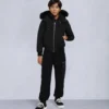 Kinder Unisex Original Bomberjacke mit Lammfellbesatz
