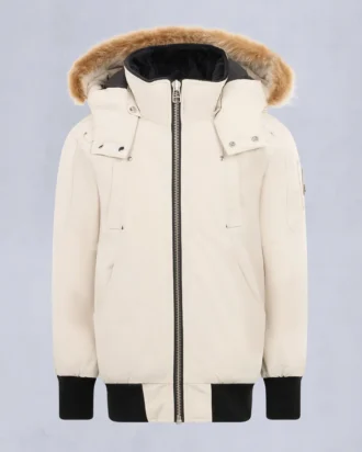 Kinder Unisex Original Bomberjacke mit Lammfellbesatz