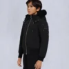 Kinder Unisex Original Bomberjacke mit Lammfellbesatz