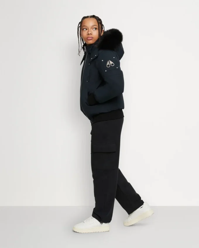 Kinder Unisex Original Bomberjacke mit Lammfellbesatz Kinder Unisex Original Bomberjacke mit Lammfellbesatz