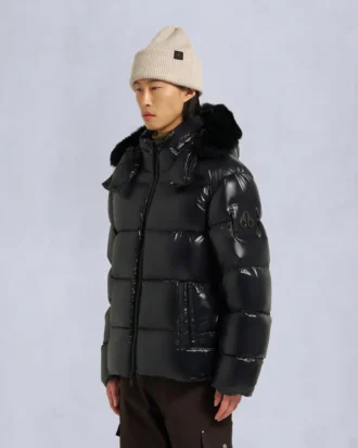Kings Pufferjacke mit Lammfellbesatz