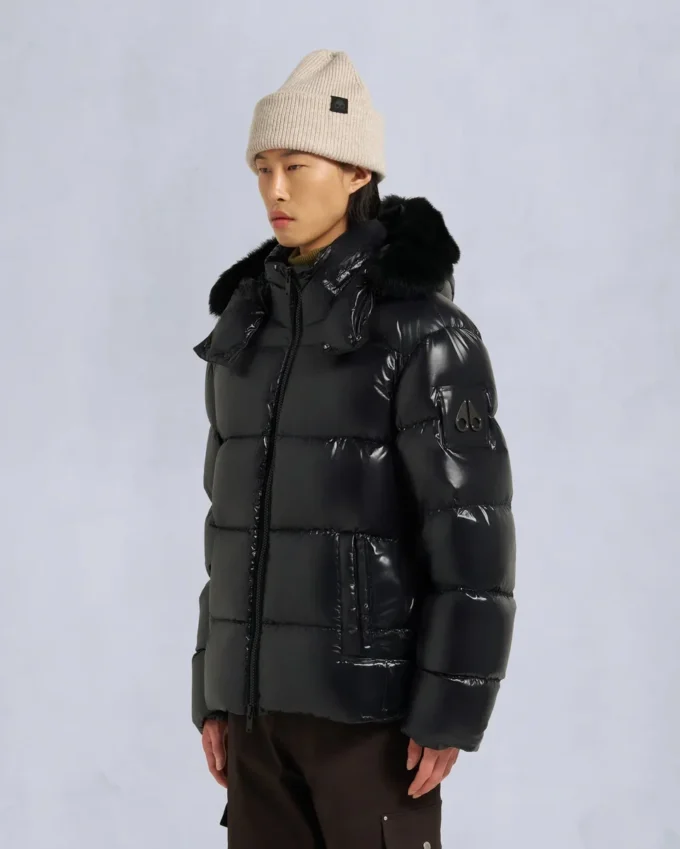 Kings Pufferjacke mit Lammfellbesatz