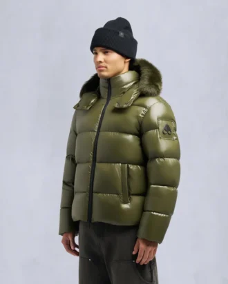 Kings Pufferjacke mit Lammfellbesatz