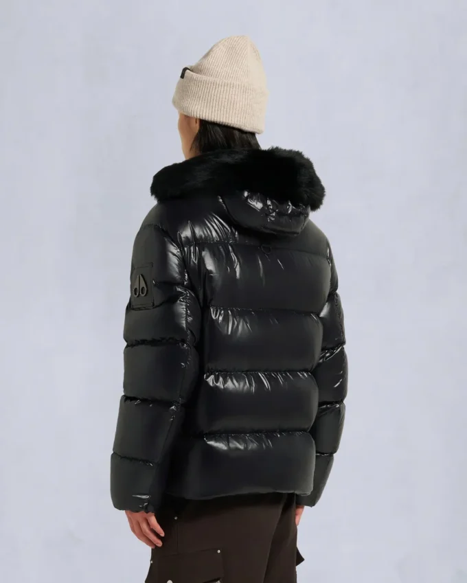 Kings Pufferjacke mit Lammfellbesatz