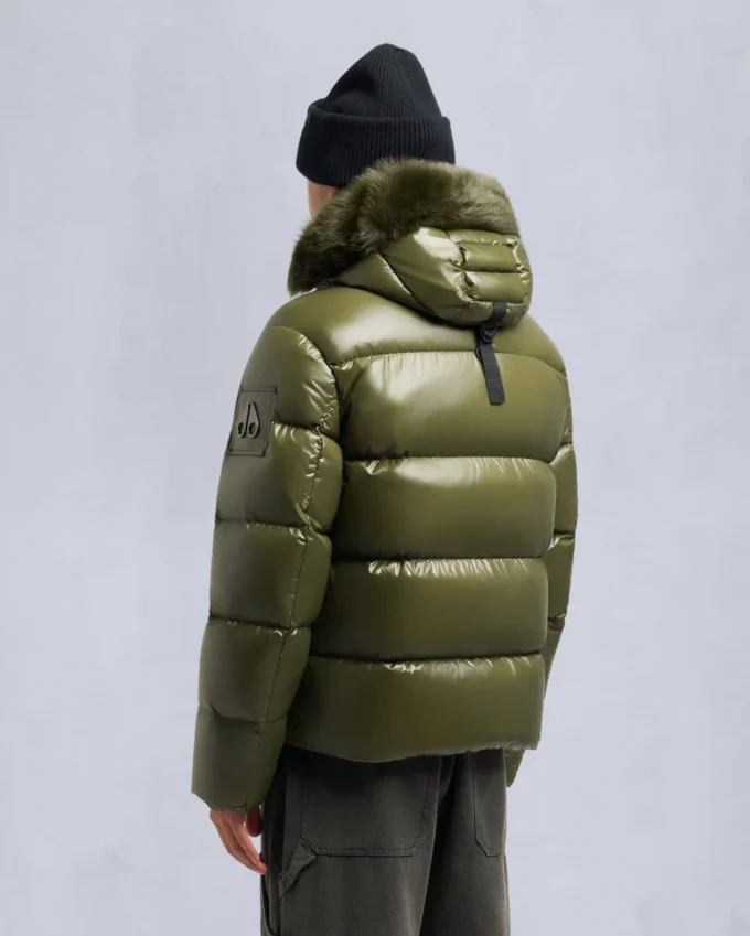 Kings Pufferjacke mit Lammfellbesatz