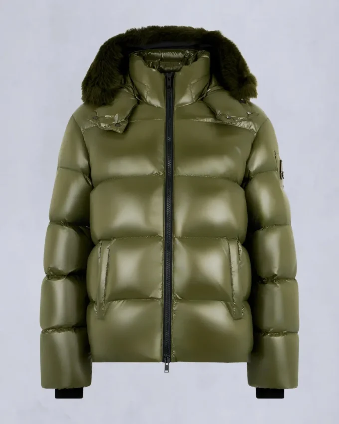 Kings Pufferjacke mit Lammfellbesatz