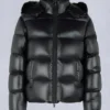 Kings Pufferjacke mit Lammfellbesatz