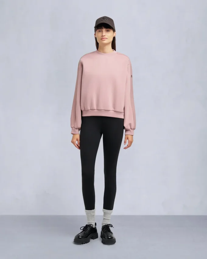 Mix Media Sweatshirt mit Rundhalsausschnitt Mix Media Sweatshirt mit Rundhalsausschnitt