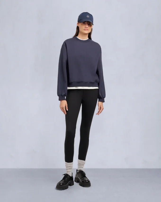 Mix Media Sweatshirt mit Rundhalsausschnitt Mix Media Sweatshirt mit Rundhalsausschnitt