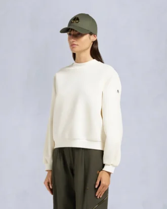 Mix Media Sweatshirt mit Rundhalsausschnitt