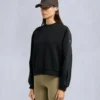 Mix Media Sweatshirt mit Rundhalsausschnitt Mix Media Sweatshirt mit Rundhalsausschnitt