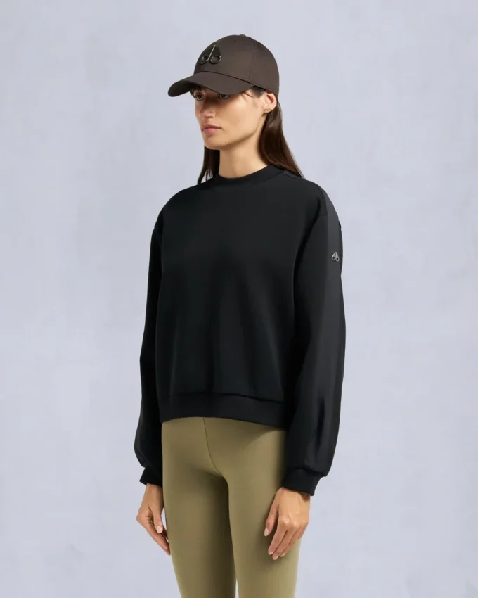 Mix Media Sweatshirt mit Rundhalsausschnitt Mix Media Sweatshirt mit Rundhalsausschnitt