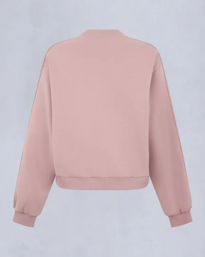 Mix Media Sweatshirt mit Rundhalsausschnitt Mix Media Sweatshirt mit Rundhalsausschnitt