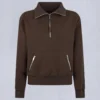 Mix Media Sweatshirt mit Viertelreißverschluss Mix Media Sweatshirt mit Viertelreißverschluss