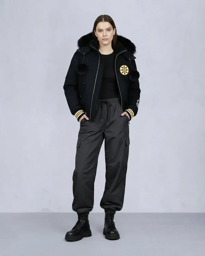 Nhl X Moose Knuckles Bruins Bomberjacke Nhl X Moose Knuckles Bruins Bomberjacke