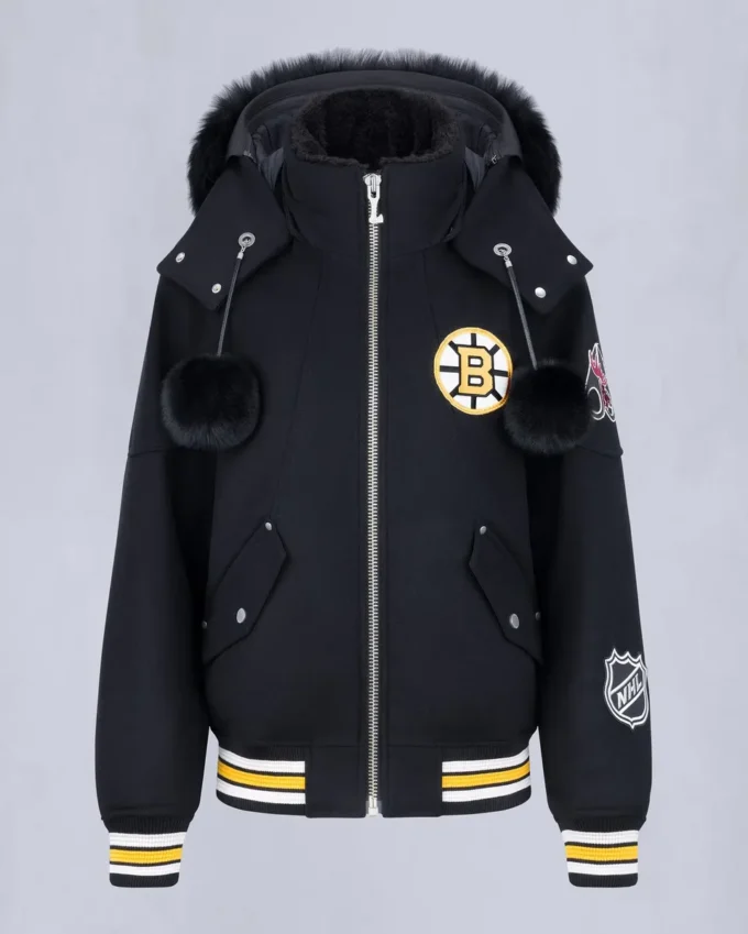 Nhl X Moose Knuckles Bruins Bomberjacke Nhl X Moose Knuckles Bruins Bomberjacke