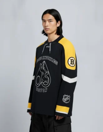 Nhl X Moose Knuckles Bruins Polo Nhl X Moose Knuckles Bruins Polo