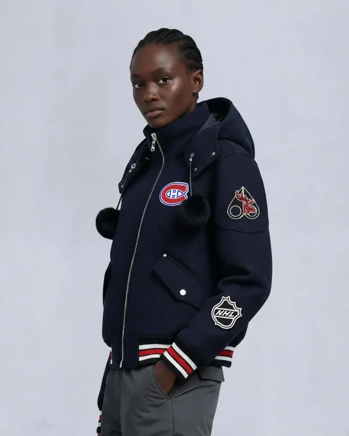 Nhl X Moose Knuckles Canadiens Bomberjacke Nhl X Moose Knuckles Canadiens Bomberjacke
