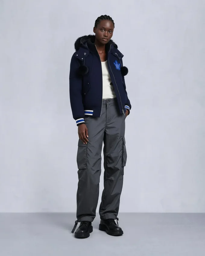 Nhl X Moose Knuckles Maple Leafs Bomberjacke Nhl X Moose Knuckles Maple Leafs Bomberjacke