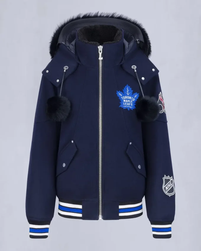 Nhl X Moose Knuckles Maple Leafs Bomberjacke Nhl X Moose Knuckles Maple Leafs Bomberjacke